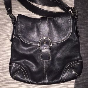 Leather Coach Soho Duffle Flap Bag 9840